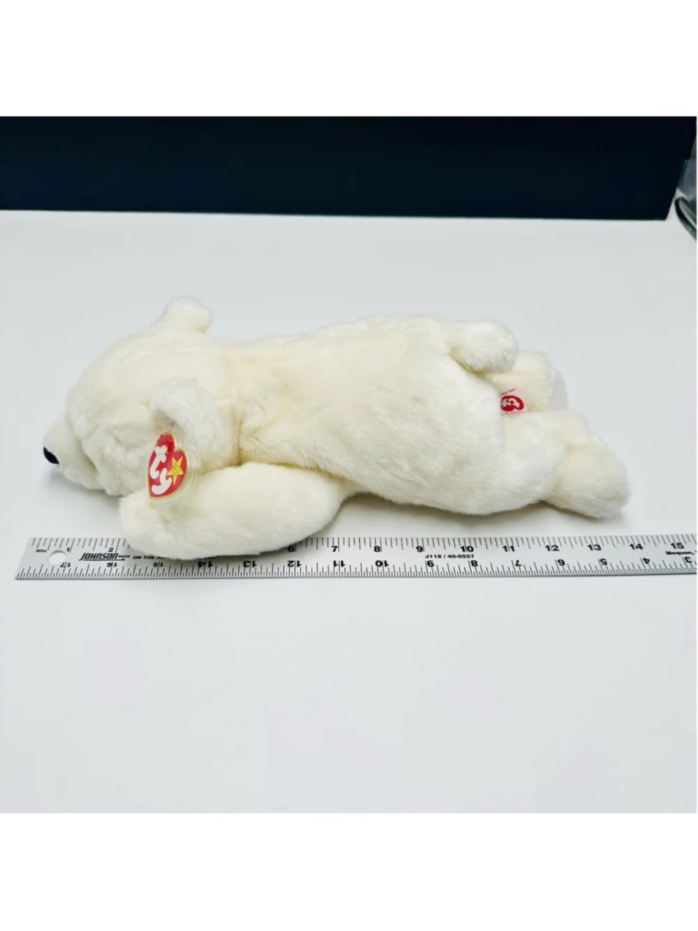 Ty Beanie Buddy CHILLY the Polar Bear w/ Ear Tag 13 Inch Stuffed Animal Plush